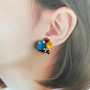 【小花3Dレザーフラワー】カプセル入お楽しみ20個セット(マルチカラー)