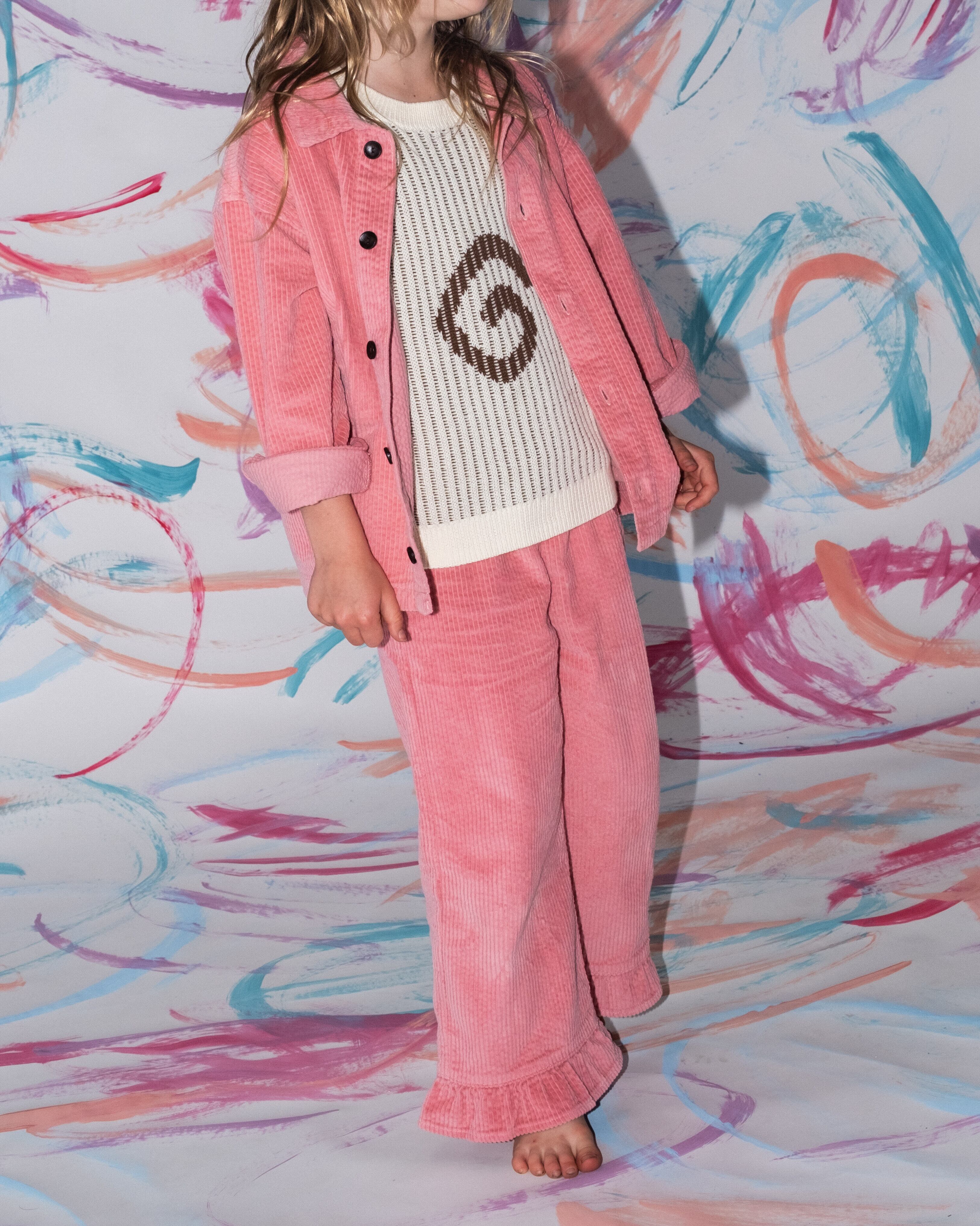 【即納/送料無料】Grown / Organic Cord Shirt Jacket - Sorbet