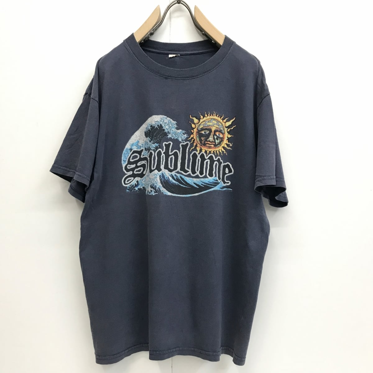 SUBLIME サブライム ロゴプリント バンドＴ ロックＴ ネイビー XL