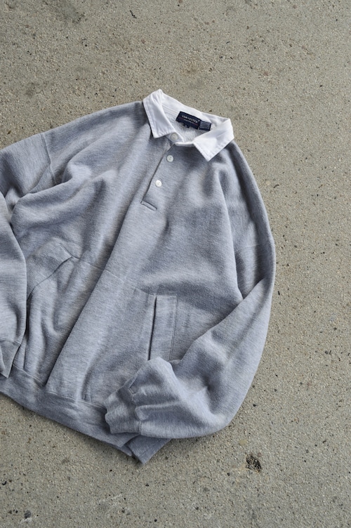VAN HEUSEN 1990's From USA Sweat Rugger Shirt Box Fit バンヒューゼン 90s スウェット ラガーシャツ