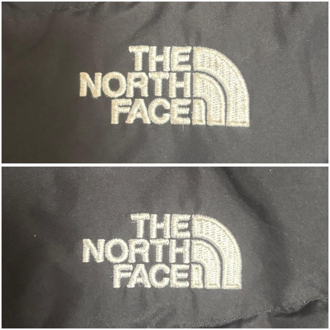 ノースフェイス ダウンジャケット 古着 刺繍 ロング 110cm 黒 16552