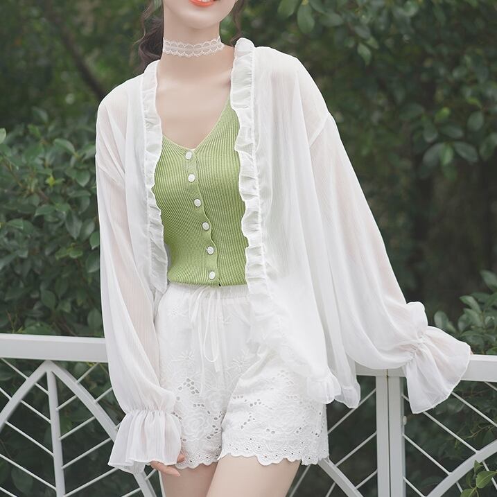 トップス レディース シャツ ブラウス カーディガン 長袖 襟付き 羽織り Iライン かわいい 大人可愛い きれいめ 上品 エレガント 清楚 フェミニン おしゃれ お洒落 綺麗 お嬢様 こなれ感 ラブリー キュート ガーリー ロマンチック 抜け感 ゆったり 無地 OL 通勤 学生 通学 デート お出かけ 女子会 休日 S M L 春 秋 10代 20代 30代 韓国 韓国系 着回し 普段使い 重ね着 ギフト プレゼント ファッション コーデ プチプラ モテ トレンド 流行 インスタ映え 送料無料