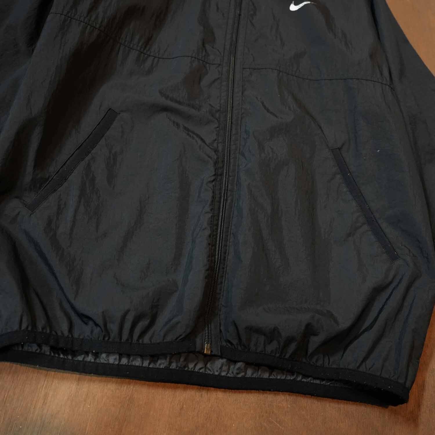 90s〜00s マレーシア製 NIKE ナイロン フルジップパーカー フーディー