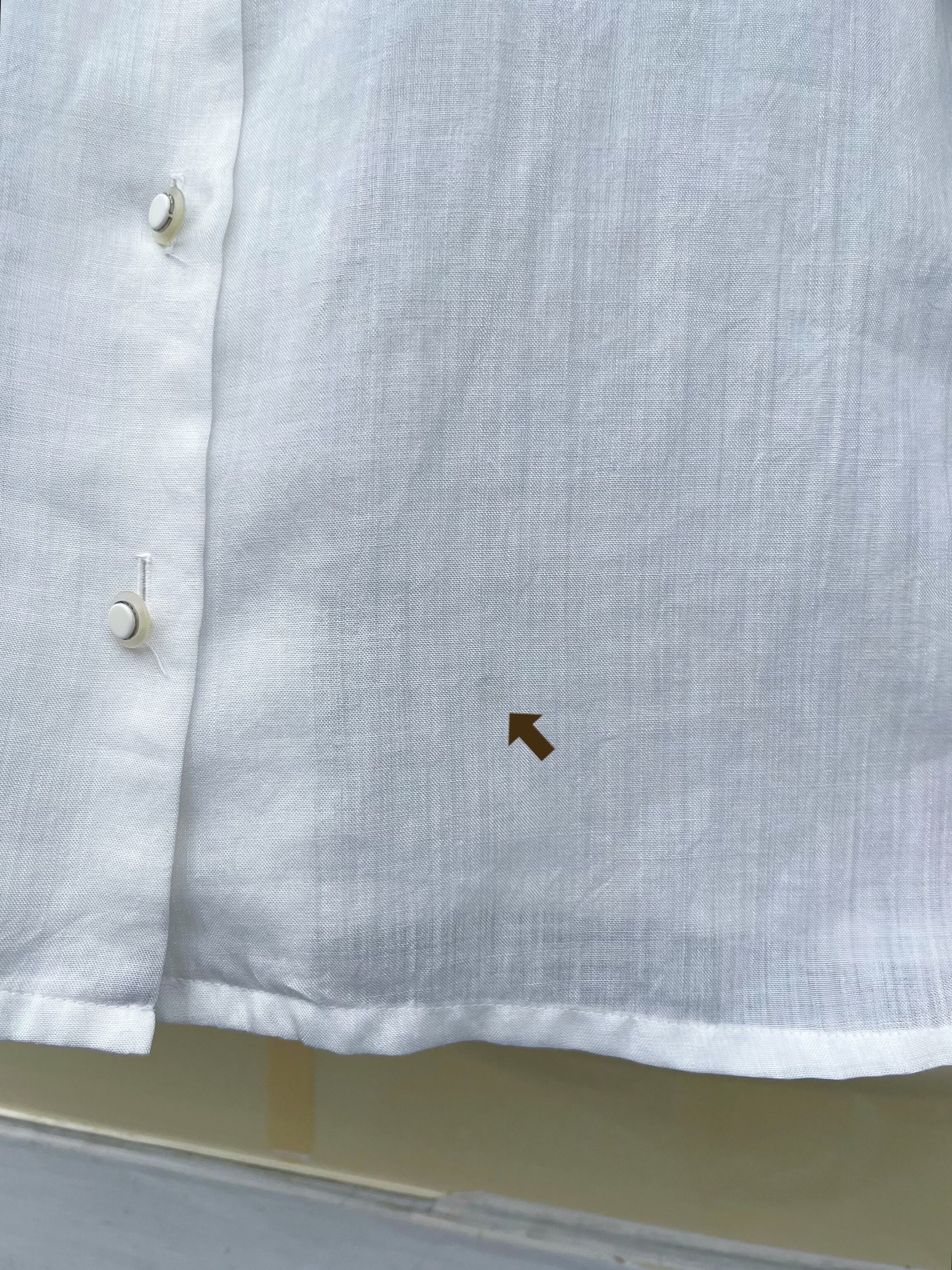 sheer plaid collar white blouse