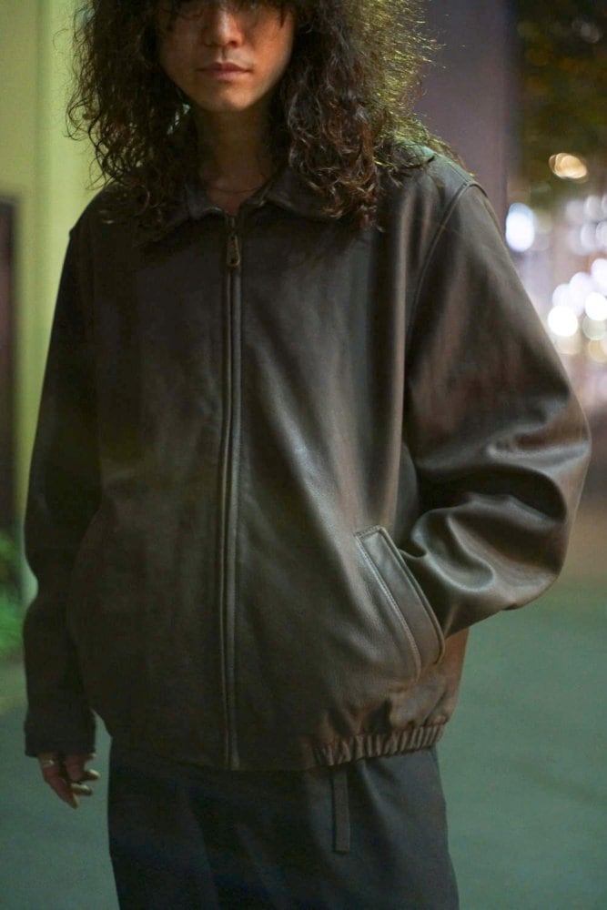 Columbia] Vintage Single Leather Jacket Wool Lining [1990s