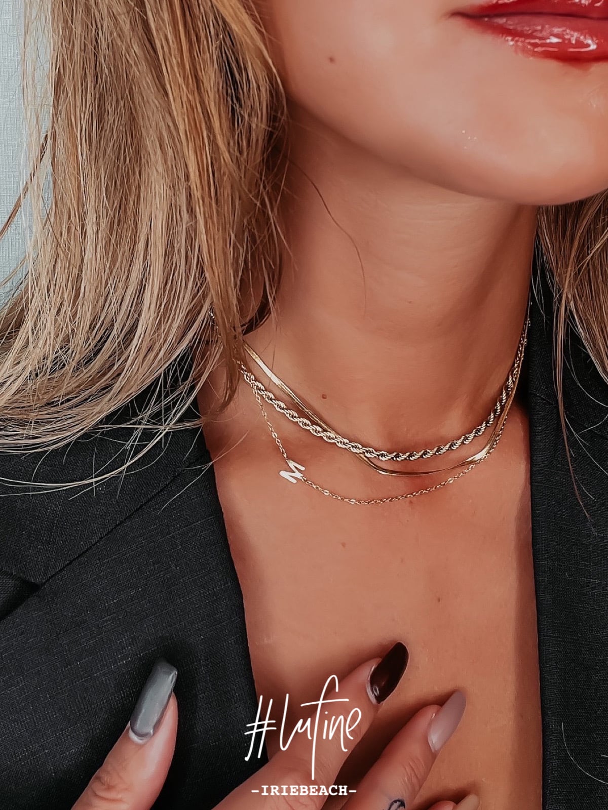 lufine】initial choker necklace | IRIEBEACH
