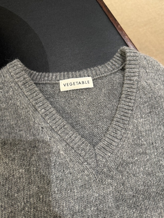 (予約) vegetable / Mer v neck knit 2color
