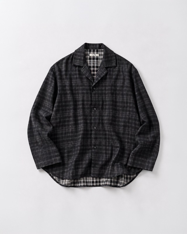 saby LAPEL SHIRTS - Bishu Japan wool Plaid FAB - BLOCK CHECK