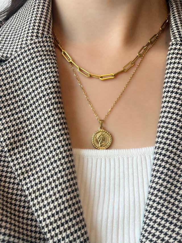 【SET ITEMS】elizabeth coin × chain necklace