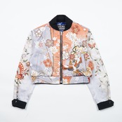 【BJK-L005】再構築リバーシブル着物ボンバー KIMONO REVERSIBLE BOMBER JACKET