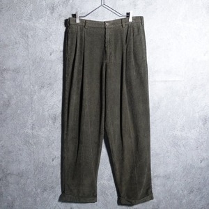 00s "Eddie Bauer" khaki 2 tuck double corduroy pants