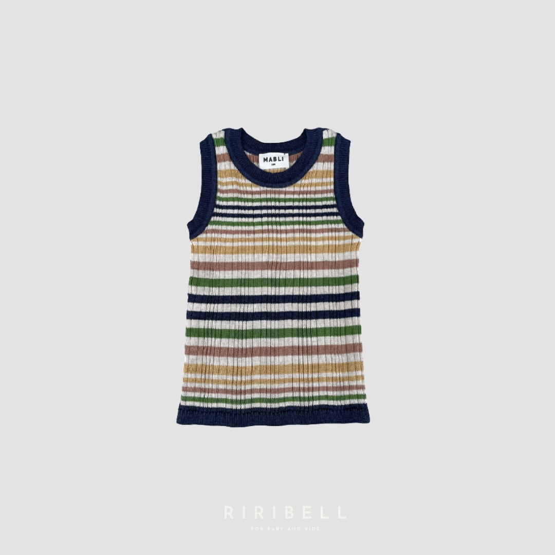 【MABLI】CARAVAN VEST - NAUTICAL STRIPE / 12M~2Y