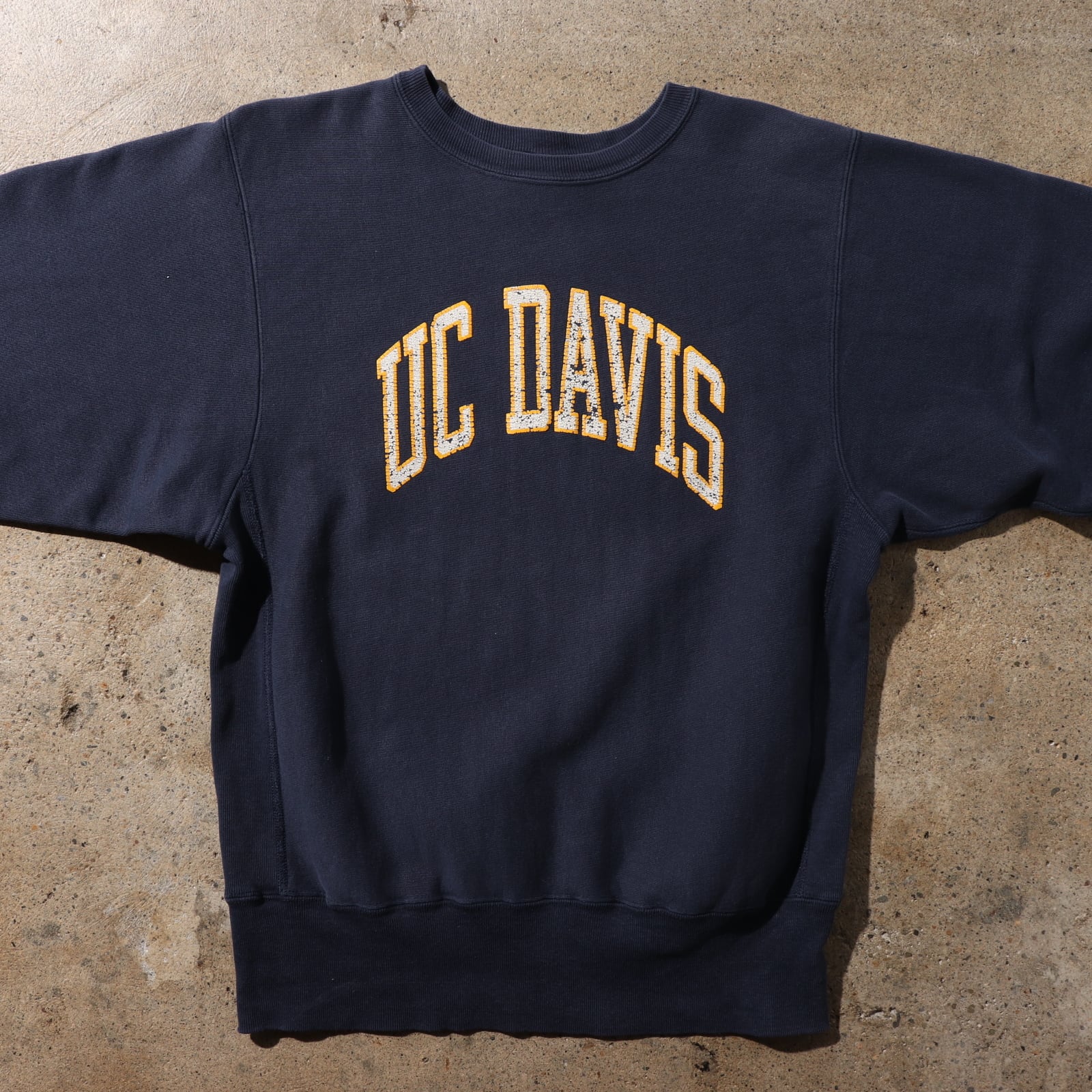 90s L リバースウィーブ UC DAVIS ネイビー 紺色 チャンピオン ...