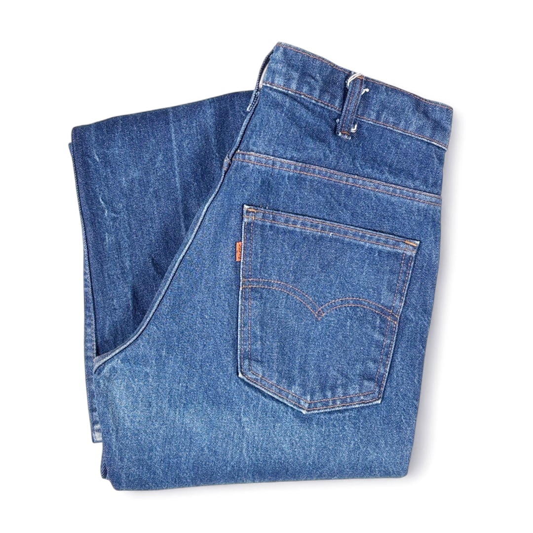 80s リーバイス 646 ヴィンテージデニムパンツ ヴィンテージジーンズ フレア 色残り有り オレンジタブ Levis 大きいサイズ W32 古着 EA0342