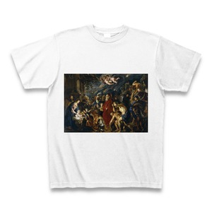 東方三博士の礼拝（ピーテル・パウル・ルーベンス）：厳選名画Tシャツコレクション（ホワイト）