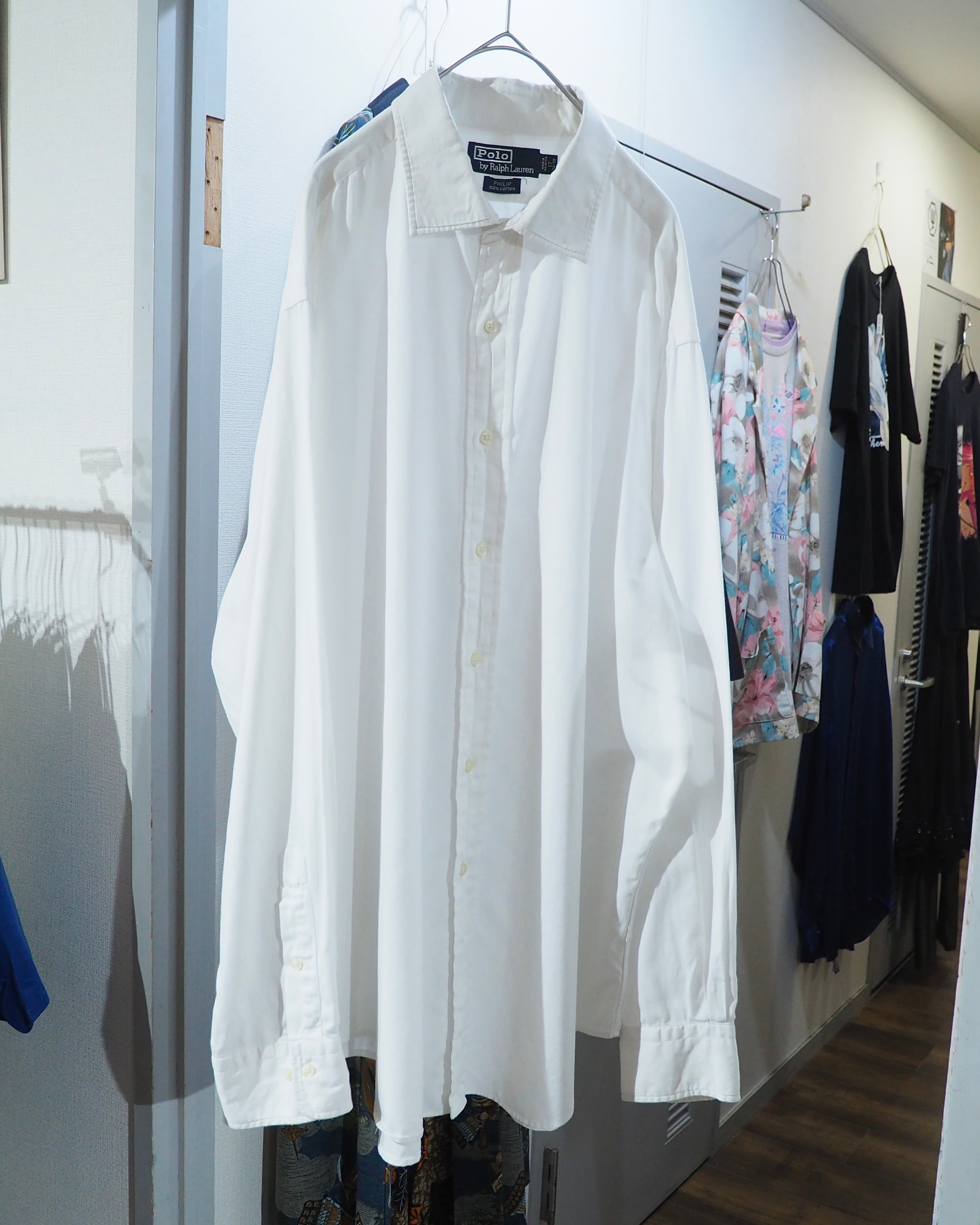 " POLO RALPH LAUREN - White pony " Embroidery vintage loose White Dress shirt