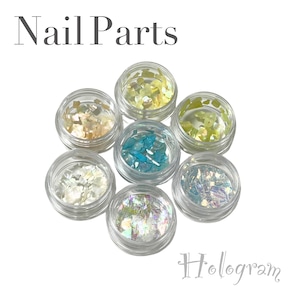 ネイルパーツ ホログラムパーツ シェル風 オーロラカラー 選べる7色
