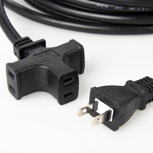 NICOH(ニコー) ソフト延長コード 15A 20m コード 3個口 合計1500Wまで ブラック NCT-1520BK