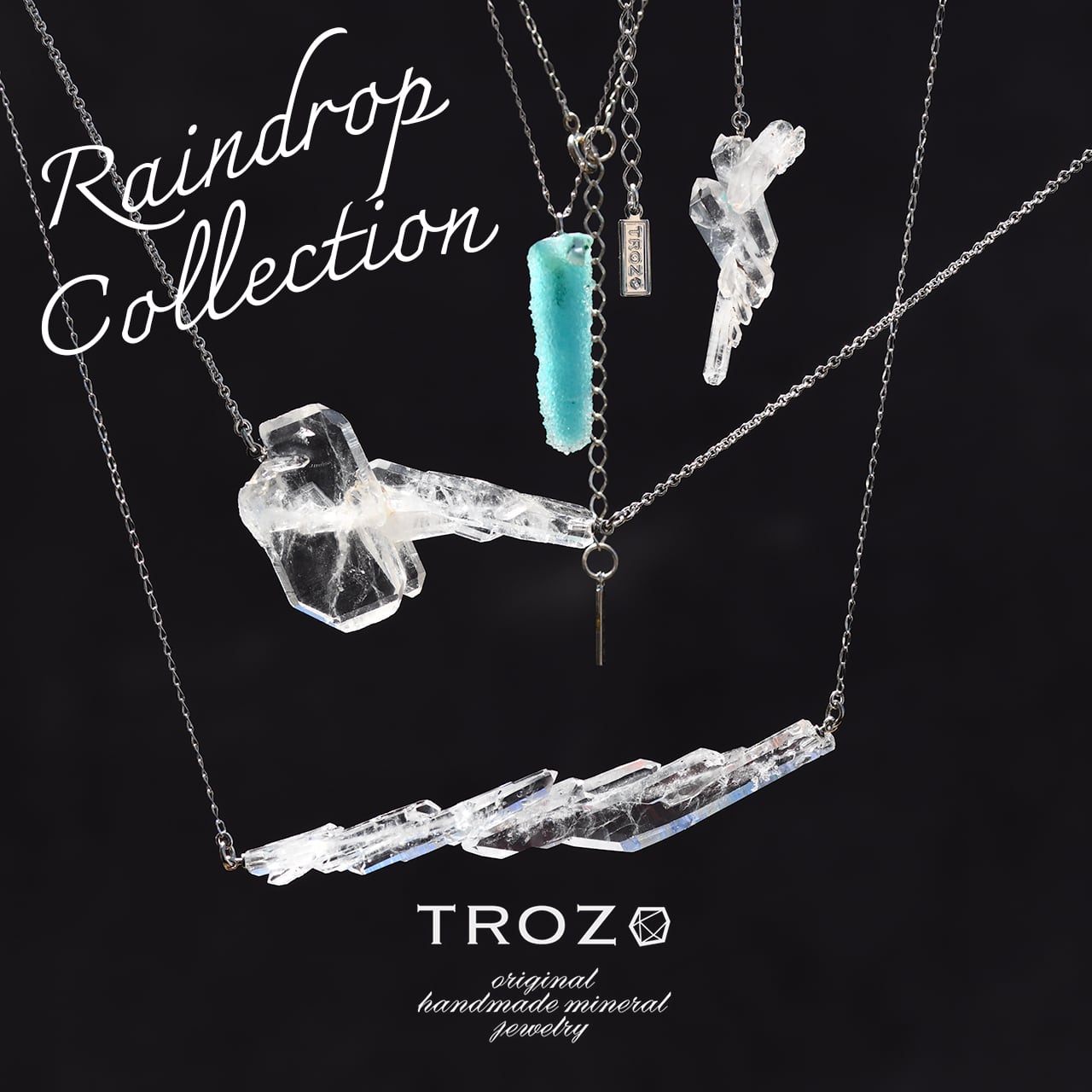 010 Raindrop Collection】 カラーラ産ダイヤモンドクォーツ (水晶