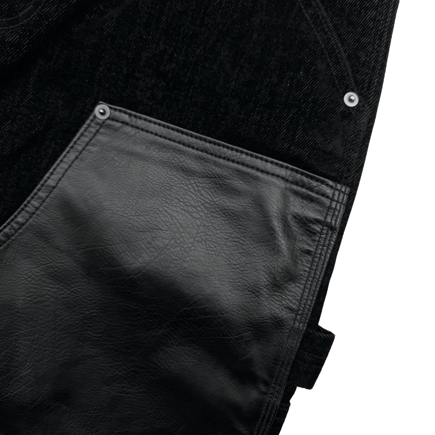 パンツ emostanceclub coated carpenter baggy EMOSTANCECLUB / VELVET LEATHER PANEL BAGGY CARPENTER JEANS | HOLICK