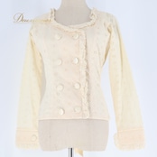 フラメンコ 衣装 ソニアジョーンズ SONIA JOHNES トップス ブラウス 長袖 レース フリル ボタン アイボリー かわいい ダンス パーティ 発表会 ホワイト系 可愛いアイボリー系 トップス ボタンブラウス レースデザイン エレガント おしゃれ ダンス衣装 かわいいフリル 軽やか 女性用 発表会衣装