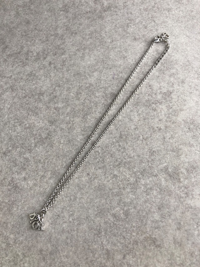 Christian Dior クリスチャン ディオール ネックレス シルバー ロゴ チャーム vintage ヴィンテージ オールド 6kt6mz