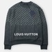 未使用 LOUIS VUITTON ルイ・ヴィトン 22AW ダミエ 長袖 裏起毛 スウェット トレーナー RM222M IHN グレー XS / J&NREUSE メンズ トップス