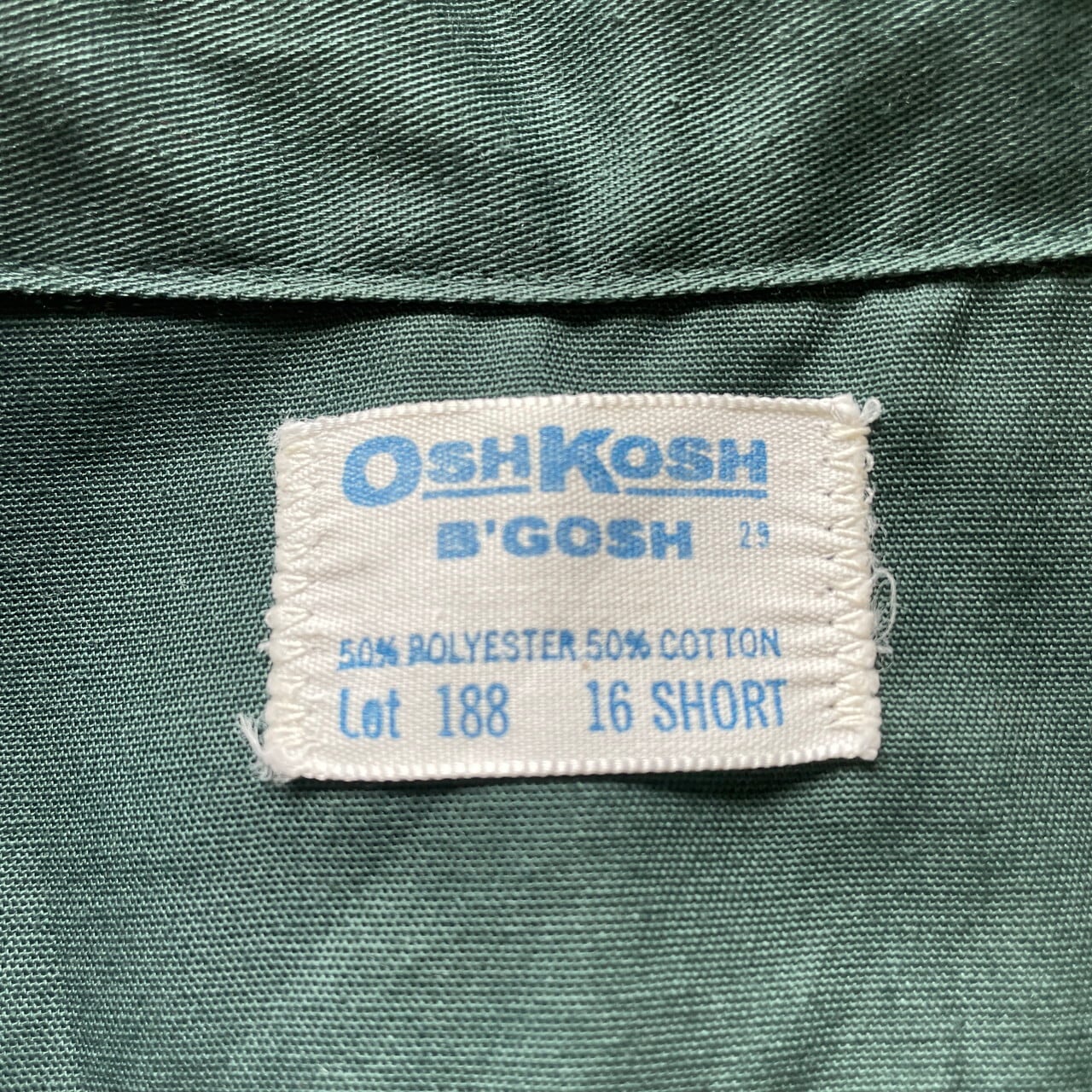 80年代 OSH KOSH B'GOSH オシュコシュ ビゴッシュ ワークシャツ メンズL相当 古着 ヴィンテージ ビンテージ 80s グリーン  緑色【長袖シャツ】【3anniv】 | cave 古着屋【公式】古着通販サイト