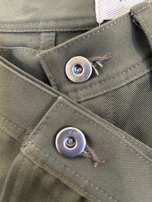 B品 パッチワークパンツ カーキ