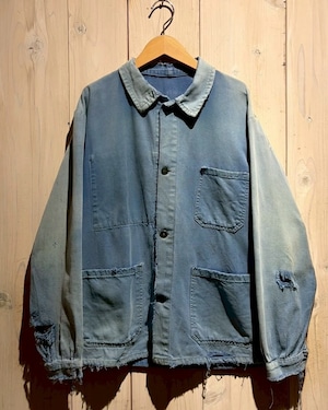 【a.k.a.C.a.k.a vintage】50's〜60's Good Fade × Aging Vintage Moleskin  Work Jacket