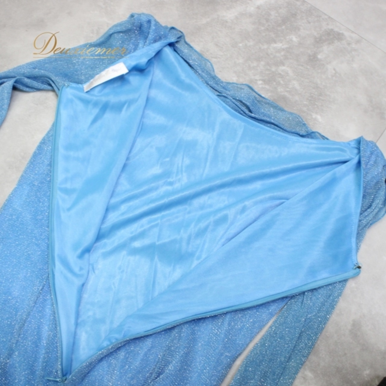 社交ダンス 衣装 スタンダード ドレス ワンピース パーティドレス レディース 水色 prima boutique プリマブティック ブルー系 長袖 ライトブルー 二重スカート ボリューム 優雅 伸縮性 丈約112cm 肩幅約38cm 身幅約41cm ウエスト約34cm ポリエステル 体型カバー おしゃれ 清楚 結婚式 友人の結婚式 ダンス大会 発表会 旅行 さらさら レディースファッション お出かけ用