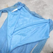 社交ダンス 衣装 スタンダード ドレス ワンピース パーティドレス レディース 水色 prima boutique プリマブティック ブルー系 長袖 ライトブルー 二重スカート ボリューム 優雅 伸縮性 丈約112cm 肩幅約38cm 身幅約41cm ウエスト約34cm ポリエステル 体型カバー おしゃれ 清楚 結婚式 友人の結婚式 ダンス大会 発表会 旅行 さらさら レディースファッション お出かけ用