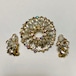 Vintage Clear Bijoux Earrings & Brooch