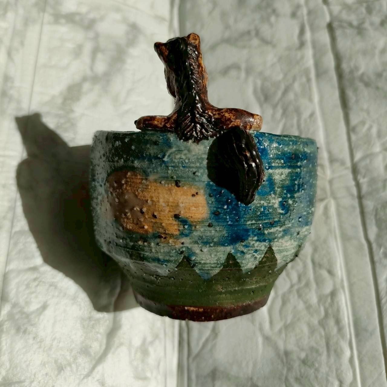 馬汁湯呑み2 ダンディなカップのフチ馬さんバージョン