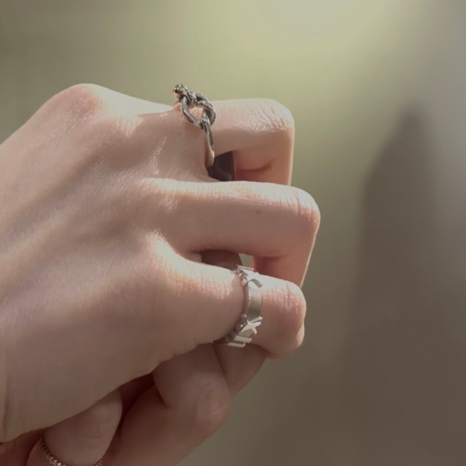 TIFFANY&CO】【14-15号 】2391 ティファニー結コンビツイストノット