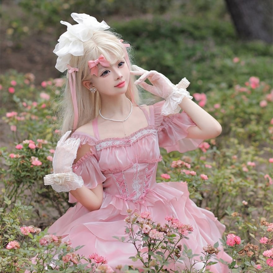 ゆめかわ ドレス プリンセスドレス 甘め 生誕祭 イベント衣装 撮影会