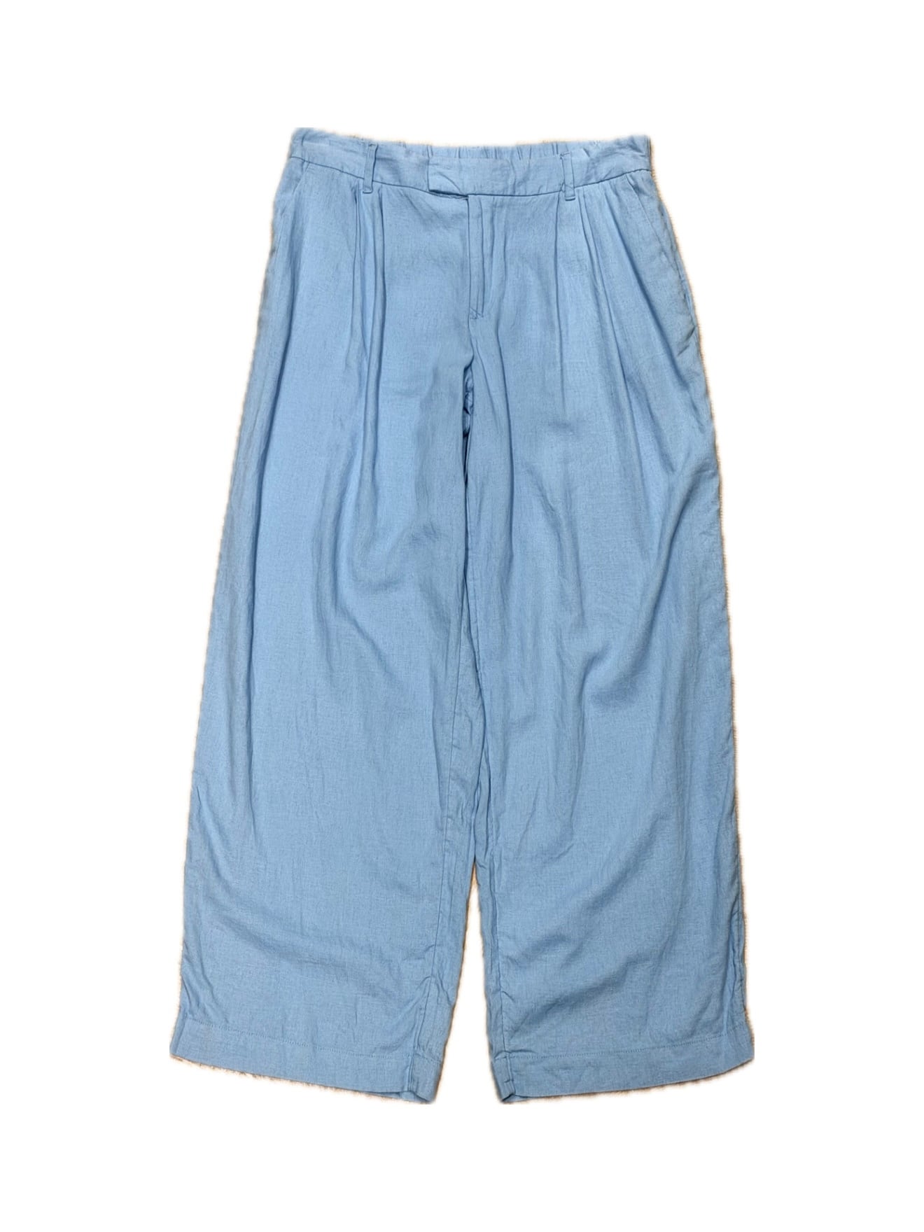 100% LINEN wide slacks 】 T. Harris London リネン パンツ