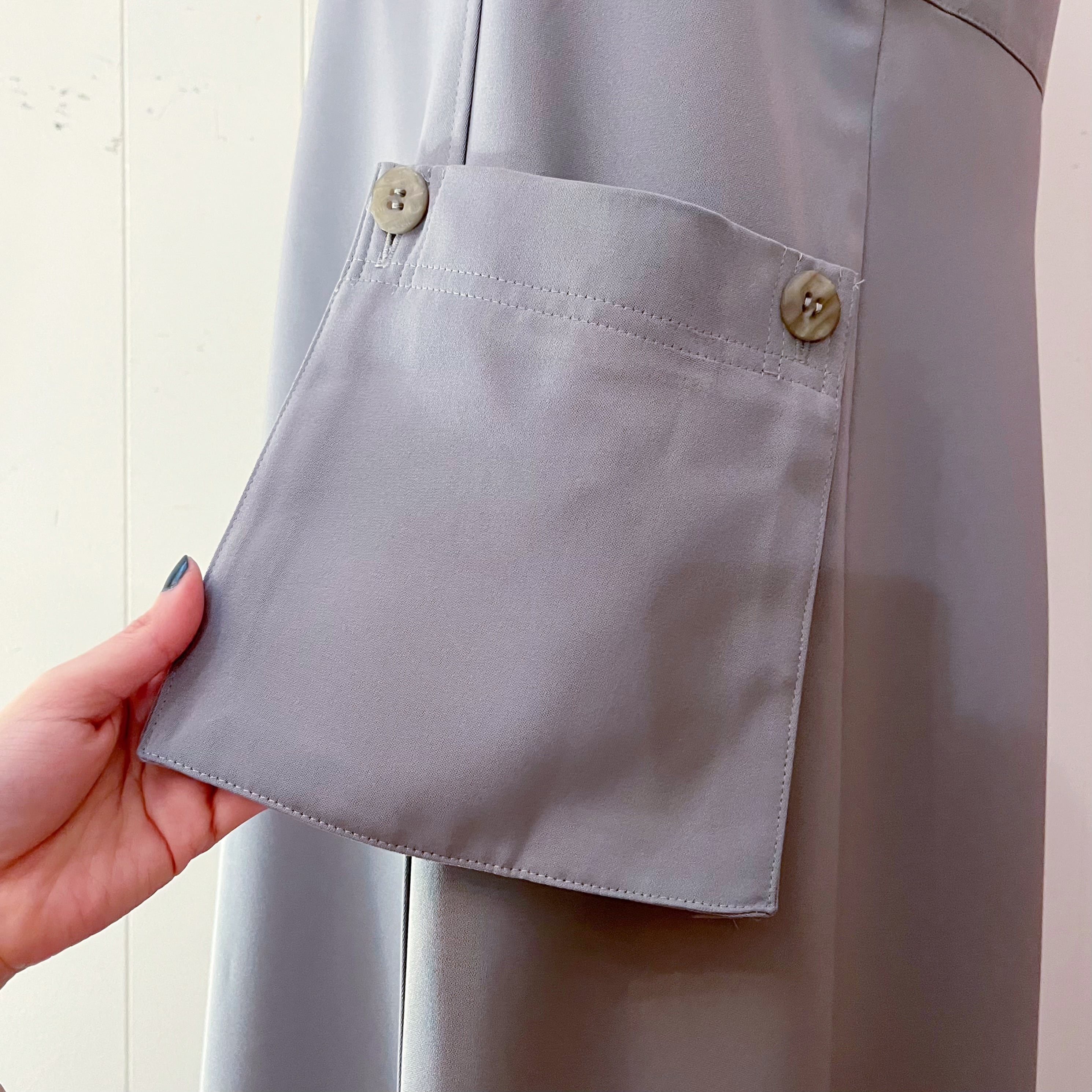 removable pocket gray jumper skirt