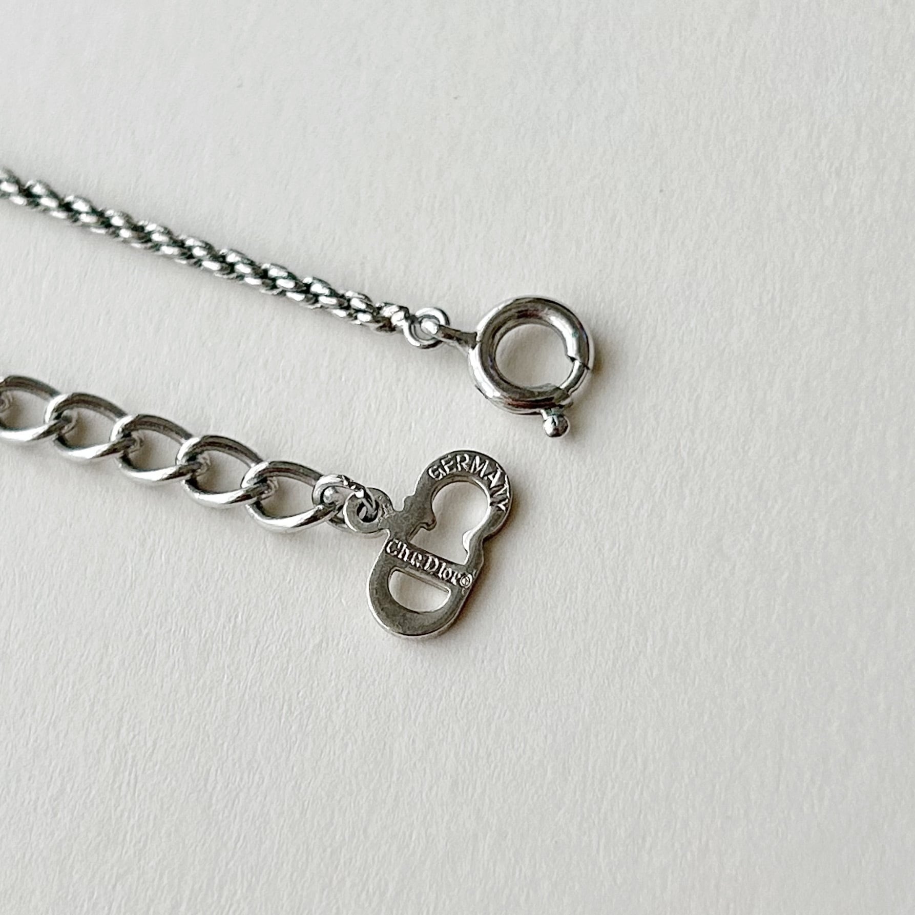 N6296】Christian Dior circle logo necklace/クリスチャンディオール