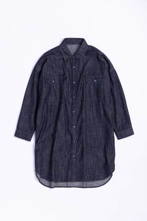ビッグシルエット】デニムロングシャツ | 青木被服 公式オンラインストア