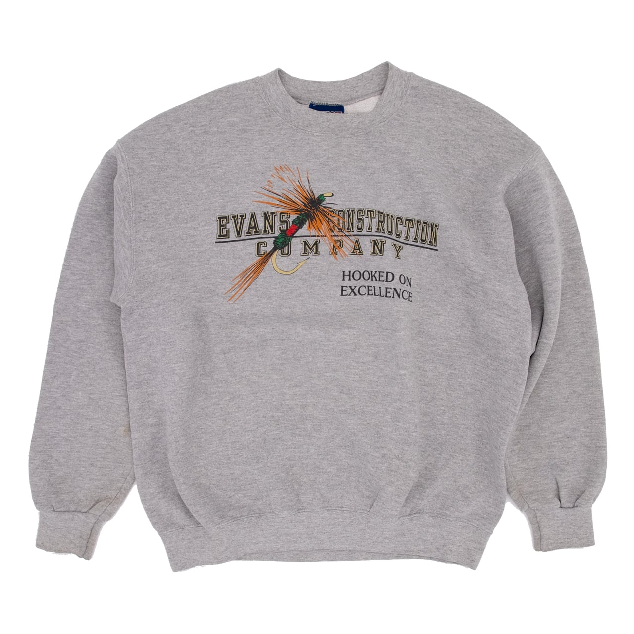 【USED】00s JANSPORTS FLY FISHING PRINT SWEAT ジャンスポーツ フライフィッシング プリントスウェット