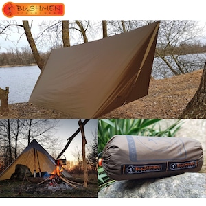 BUSHMEN ブッシュメン Trap ULTRALIGHT 3×3 ハンモック 超軽量 カラビナ パラシュート 耐水 レスキューシート タープ