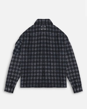MLVINCE / military check jacket black