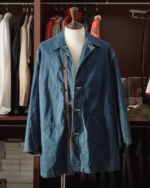 【極美品】60s Lee 91-J special vintage Denim coverall jacket Modified Model size44 Big size made in USA mint condition / 60年代 ヴィンテージ リー 91J デニム カバーオール ジャケット モディファイト モデル ビッグサイズ サイズ44 実寸XL 濃紺 USA製 ミントコンディション