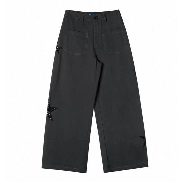 [Two Days off] Stars Patchwork Work Pants