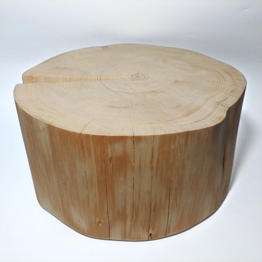北海道産トドマツ 丸太ロースツール｜現品販売