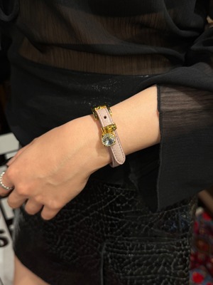MIU MIU / vintage purple leather bracelet.(o)