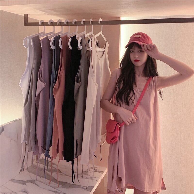 ルーズTシャツ サマーノースリーブトップス ストリート 夏物 萌量不足19868925754