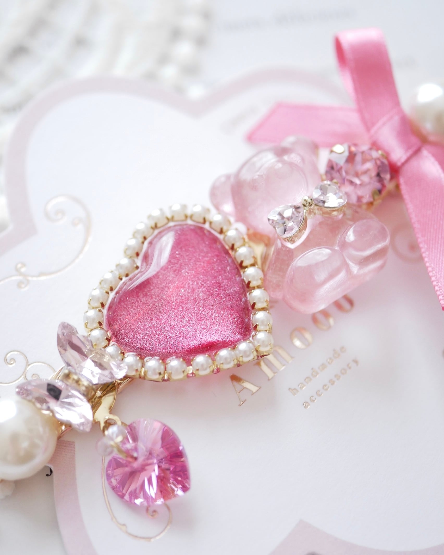 343 ジェリーハート×ベアガーリーヘアクリップ/バレッタ | Amooo