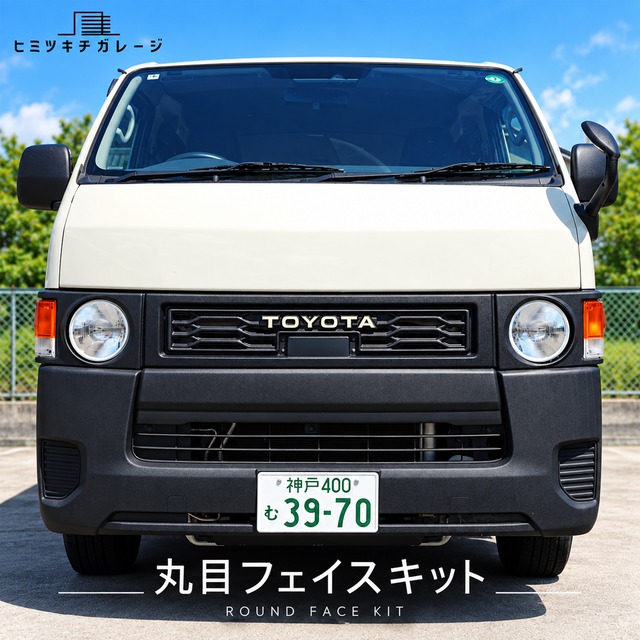 【MONOBOX】 ハイエース 丸目 フェイスキット ワイドボディ TSSpセンサー対応 Ver.2